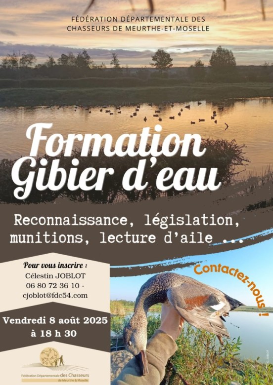 FORMATION GIBIER D&rsquo;EAU